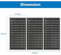 ASFASFq-Lot de 3 grilles de cuisson infrarouges 43,2 cm pour Charbroil Performance TRU infrarouge 3 brûleurs pour barbecue à gaz Charbroil 463371116, Broilking Baron 490 420, Napoleon LEX 485
