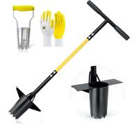 ASFASFq-Lot de 3 outils de plantation de bulbes à long manche et petit bulbe avec poignée souple pour creuser des trous pour planter des tulipes, des iris, des jonquilles