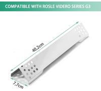 ASFASFq-Lot de 3 plaques chauffantes en acier inoxydable pour Rösle Videro Series G3, G3-S, G3-S Nero, Vario+, 40,2 cm, couvercle de brûleur de rechange, pour Rösle Videro G2, G4, G6 et rails d'arôme