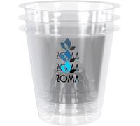 ASFASFq-Lot de 3 pots transparents pour orchidées à fond surélevé, pots pour orchidées en plastique avec trous d'aération parfaits pour le soin des orchidées, pot transparent de haute qualité - Ø 9 c