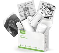 ASFASFq-Lot de 3 rouleaux de 3 rouleaux d'autocollants pour imprimante thermique compatibles avec mini imprimante PM230, noir sur blanc, 54 mm x 3,5 m, transparent