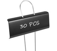 ASFASFq-Lot de 30 étiquettes en métal pour plantes - Résistantes aux intempéries - Réutilisables - Pour l'école et les légumes - Pour - Noir