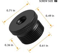 ASFASFq-Lot de 4 adaptateurs de pied de micro 1/4 femelle vers 5/8 mâle à vis filetées pour trépied de microphone sur trépied d'appareil photo