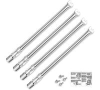 ASFASFq-Lot de 4 brûleurs 49,5 cm pour barbecue à gaz Weber Genesis 300, Genesis E330, E320, E310, S310, S320, S330, avec boutons de brûleur avant, brûleur en acier inoxydable 304 remplace 62752 pour