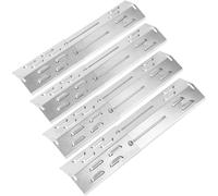ASFASFq-Lot de 4 cache-brûleurs universels de 29 à 43 cm pour barbecue à gaz Enders, Landmann, Charbroil, plaque chauffante en acier inoxydable pour Burnhard, Barbecook, Taino, Proficook,