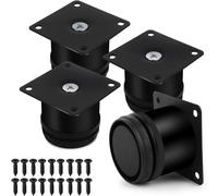 ASFASFq-Lot de 4 Pieds de Meuble Réglables Universel Pieds de Lit Réglable 0-15 mm avec des Vis Reglable Pied de Table Acier Inoxydable Pied de Table Reglable Hauteur Métal Salle de Bain Pied Réglabl