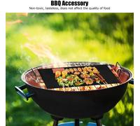 ASFASFq-Lot de 5 tapis de cuisson pour barbecue, 40 x 33 cm, anti-adhésif, résistants à la chaleur, réutilisables, papier sulfurisé pour barbecue à gaz, barbecue au charbon de bois, barbecue