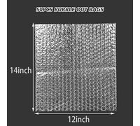 ASFASFq-Lot de 50 pochettes à bulles 30,5 x 35,6 cm pour expédition, emballage colis, double paroi pour déménagement et stockage de plats fragiles en porcelaine