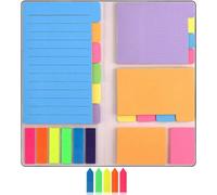 ASFASFq-Lot de 500 Notes Autocollantes, 7 Types Post It, Avec Étiquettes Inscriptibles, Signets Pour Marquer Les Pages, Marqueurs Adhésifs pour Fournitures de Bureau Quotidien et Scolaires