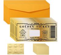 Asfasfq-Lot De 6 Cartes À Gratter Golden Ticket, Carte À Gratter Surprise Golden Ticket Polar Express Avec Enveloppe Cadeau D'anniversaire De Saint-Valentin De Noël Pour Petite Amie Épouse Femme