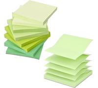 Asfasfq-Lot De 640 Feuilles De Notes Adhésives Pop Papier Up 7,6 X 7,6 Cm Blocs De Notes Adhésifs Dégradés Pour École, Bureau, Maison (Série Verte)