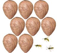 ASFASFq-Lot de 8 pièges à guêpes artificiels - Préventif - Piège à guêpes - Pour l'extérieur - Pour la maison et le jardin - Dissuasion pour frelons - Vestes jaunes