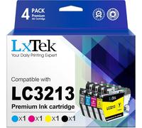 ASFASFq-LxTek LC3213 LC3211 Lot de 4 Cartouches d'encre compatibles Brother LC3211 pour Brother MFC-J497DW DCP-J572DW MFC-J491DW MFC-J890DW MFC-J895DW DCP-J772DW (Noir, Cyan, Magenta, Jaune)