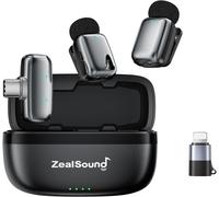 ASFASFq-M6 Micro Cravate sans Fil pour iPhone Android téléphone, Mini Microphone Lavalier 5g Léger avec Réduction de Bruit,100m Portée pour Vlogging, Streaming, Podcast, Youtube, TikTok, Interview