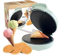 Asfasfq-Machine À Gaufrettes & Cônes De Glace - Gaufrettes & Cornet Factory - Appareil 2-En-1 À Wafers & Tuiles - Cadeau Pâtisserie Cuisine - Recette Incluse - 3883