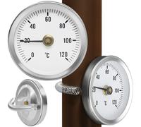 ASFASFq-Malatec 8122 Thermomètre à Clip avec thermomètre à Eau Chaude bimétallique et indicateur de température