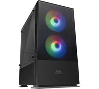 ASFASFq-Mars Gaming MC100, Boîtier de Jeu ATX, Ventilateur FRGB 9cm, Ventilation Convect-Cool, Noir