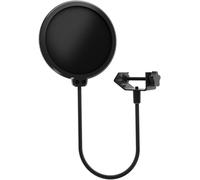 ASFASFq-Masque de microphone flexible à 360° - Protection d'écran anti-vent - Améliore la qualité du son - Double couche pour l'enregistrement