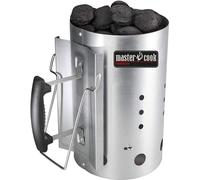 ASFASFq-MasterCook - Cheminère pour Barbecue avec poignée de sécurité en Aluminium, Allume Charbon de Bois, diamètre 19 cm et Hauteur 30 cm, capacité Plus de 1,5 kg
