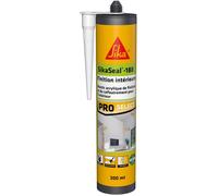 ASFASFq-Mastic acrylique - SikaSeal-188 Finition Intérieure blanc - Joint statique de finition et calfeutrement - Usage intérieur - Sans odeur - 300 ml