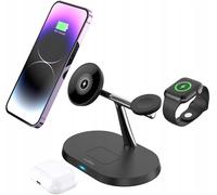 Asfasfq-Maxlife Mxwc-03 Chargeur Inductif Sans Fil Pour Iphone, Samsung, Téléphone, Casque, Smartwach 3 En 1