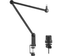 ASFASFq-MC-898 Pied de microphone professionnel avec gestion des câbles intégrée Bras de microphone réglable Bras pivotant du microphone Fixation de table, max.1 kg