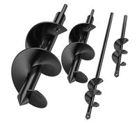 ASFASFq-Mèche Jardin Tarière 4 Pièces Forets de Jardin en Spirale, Jardin Foreuse Rapidement Creuser des Trous, Outil de Plantation Pratique, pour Planter des Fleurs Arbres Arbustes, Ø8×45+Ø4×45+Ø8x2