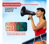 Asfasfq-Mégaphone Porte Voix Avec Sirène Intégrée-Contrôle De Volume Ajustable&portée De 1100 Mètres-Pour Fans Et Entraîneurs De Football,Soccer,Baseball,Hockey Et Basketball Ou Exercices De Sécurité