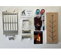 ASFASFq-Meister Kit de barbecue en acier inoxydable - Insert pour brasero - Barbecue sphérique - Planche à fumer - Viande grillée - Saumon flambé - Fabriqué en Allemagne