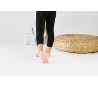 Asfasfq-Melankoli Lot De 4 Paires De Chaussettes Antidérapantes Pour Filles De 6 À 8 Ans, Pour Pilates, Yoga, Danse, Ballet, Etc., Style Yoga (2 Noirs, 2 Roses), 6-8 Ans