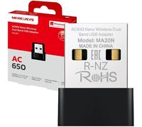 ASFASFq-MERCUSYS MA20N TP-Link Clé WiFi AC650Mbps, Clé WiFi pour PC, Taille Nanométrique, Adaptateur Clé USB WiFi, Carte WiFi pour PC, Dongle WiFi Bi-Bande, Compatible avec Windows 11/10