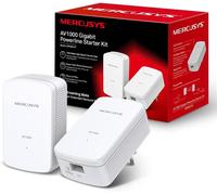 ASFASFq-MERCUSYS MP500 KIT TP-Link CPL 1000 Mbps, Port Gigabit, Pack de 2 CPL - Pratique pour Profiter du Service Multi-TV à la Maison, Compatible avec Toutes Les Box