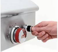 ASFASFq-METER STAR Allumeur électronique à 2 prises avec interrupteur tactile chromé pour Char-Broil, Kenmore Sears, Brinkmann, Broil-Mate, Broilmaster, Blackstone, Pile AA