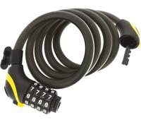 Asfasfq-Michelin - Antivol Spirale À Code Led 150 Cm Ø 12 Mm - Code 4 Chiffres Éclairé - Bande Réfléchissante - Support De Fixation Inclus - Utilisation Quotidienne Sécurisée.