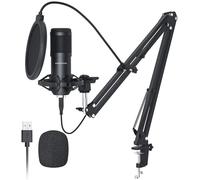 ASFASFq-Micro à Condensateur USB, Microphone avec Bras PC Cardioïde Professionnel pour Gaming, Podcasting, Enregistrement, Youtube, Home Studio, Voix Off, Home-Studio