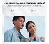 ASFASFq-Micro Cravate , micro cravate sans fil batterie 10 heures, micro cravate iphone rechargeable pour appareil photo, PC, iPhone, Andriod, enregistrement d'interview, Vlogs-Blink500 ProX Q20
