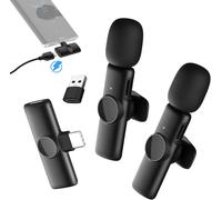 ASFASFq-Micro Cravate sans Fil, Gimpro MS1X(C) 2.4GHzType-C&USB Microphone Cravate pour Téléphone Portable Plug&Play pour Téléphone Andriod Vlog Interview Tiktok Youtube, Micro-Cravate-sans-Fil-Smart