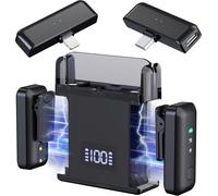 ASFASFq-Micro cravate sans fil pour iPhone et Android, mini micro cravate pour enregistrement vidéo, vlogging, podcast, microphone cravate sans fil avec réduction du bruit, 20 heures d'utilisation av