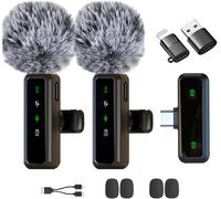 ASFASFq-Micro Cravate sans Fil pour iPhone,iPad, Android,Caméra, Ordinateur, Portable, Mini Microphone avec réduction du Bruit, appairage Automatique,pour Vlogging,Enregistrement vidé, Vlog