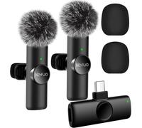 ASFASFq-Micro Cravate sans Fil pour iPhone/iPad/Android, Plug & Play Réduction Intelligente du Bruit Mini Micro pour Diffusion en Direct, Interviews, Youtube, TikTok, Vlog (iOS&USB-C/sans App)