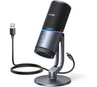 ASFASFq-Micro Gaming Microphone USB à Condensateur 96KHz 24bit avec Touche Muette USB C Alimentation pour Enregistrement Gaming Streaming Podcast ASMR Compatible avec PS5 4 Laptop Mac Noir