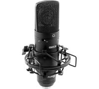 ASFASFq-Microphone à condensateur Professionnel de Studio CMSTU 40 Noir Cardioïde. Large Capsule 34mm. Suspension Bonnette Anti-Vent Flight Case. Prise de Son et Enregistrement Voix et Instruments.