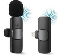 ASFASFq-Microphone Cravate sans Fil pour iPhone iPad, Microphone sans Fil Plug Play pour Enregistrement, Streaming en Direct, Youtube, TikTok, Facebook