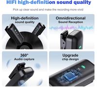 Asfasfq-Microphone Sans Fil Pour Iphone 15 16, Android, Pour Enregistrement Vidéo, Vlogging, Podcasting, Mini Microphone Avec Étui De Charge De 20 Heures, Transmission De 70 Pieds