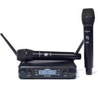 ASFASFq-Microphone sans Fil Système 2 x Micro UHF Multi fréquences - Portable Micros à Main pour Karaoké, Professionnel, DJ, Animation, Mariage, Conférence (UHF-2M-MULTI)