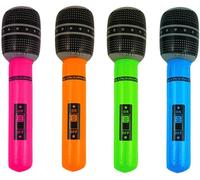 ASFASFq-Microphones Gonflables,4pcs Accessoires Gonflable Parti Microphone Microphone Gonflable pour Soirées Festives et Événements Thématiques