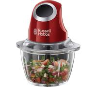 ASFASFq-Mini hachoir électrique [Multifonction] Desire Rouge (pour légumes, fruits & viandes, un bouton de fonctionnement, bol en verre 500ml, lame en acier, couvercle de conservation) 24660-56