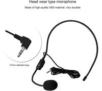 ASFASFq-Mini Microphone Filaire 3,5 mm monté sur la tête Microphone Serre-tête à condensateur MIC Voix Plus Claire pour Les professeurs de Haut-Parleur