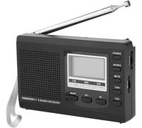 ASFASFq-Mini Radio FM, Radios Portables Numériques Portables Numériques, Réveil Numérique Récepteur de Radio FM Radio Stéréo de Poche Légère Lecteur de Musique(Le Noir)
