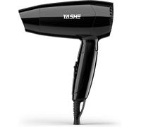 ASFASFq-Mini Sèche-Cheveux Pliable de Voyage, Sèche-Cheveux Compact 1200W Avec 2 Réglages de Chaleur et Vitesse, Buse de Précision, Cordon 1,8 m, Léger Pour Voyage, Maison, Hôtel ou Dortoir, Noir